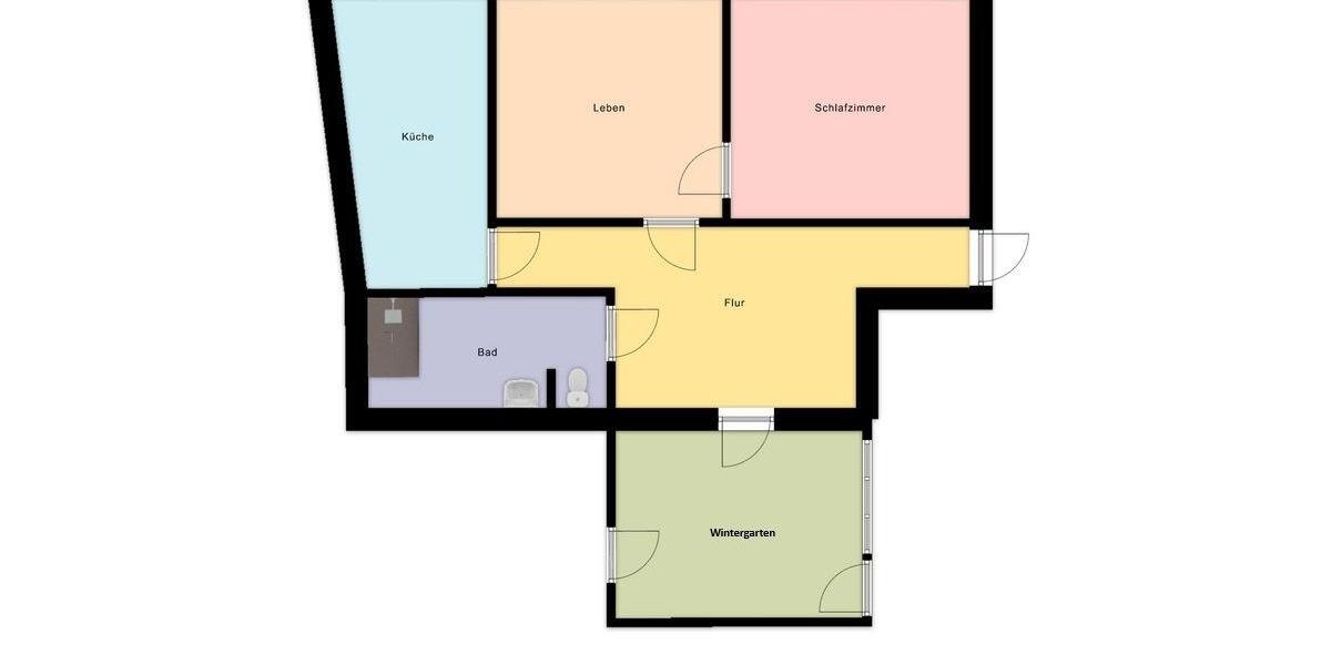 Erdgeschoßwohnung Tanna - 2 Zimmer, 65 m&sup2;, 420&euro; | Angebot:26549034